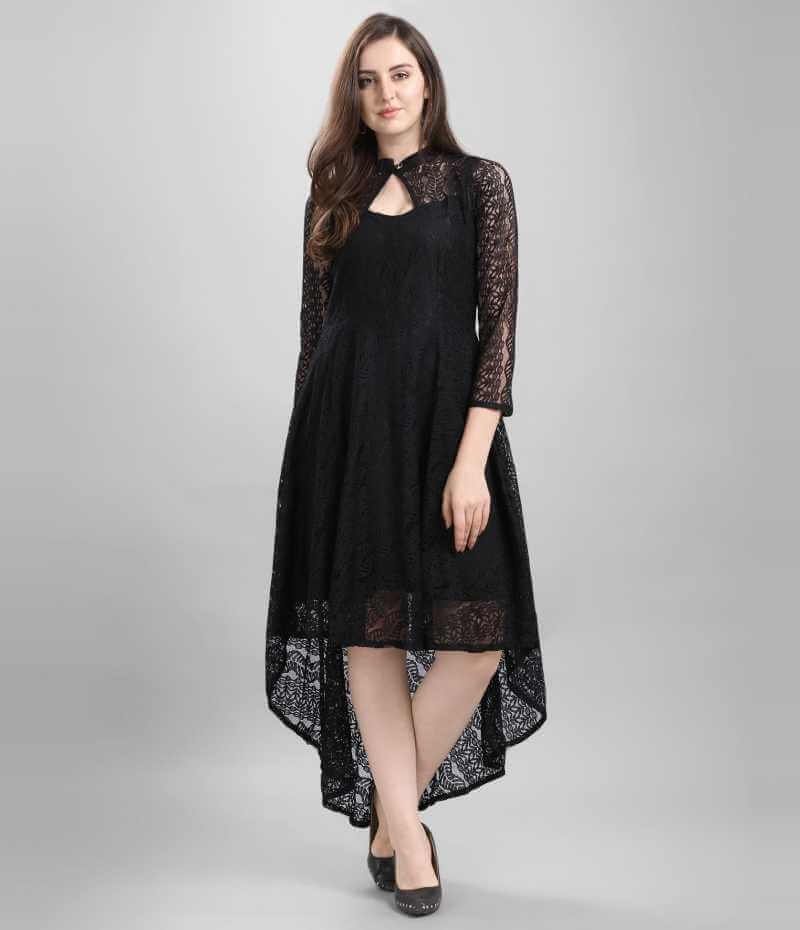 https://shoppingyatra.com/product_images/Women High Low Black Dress.jpeg